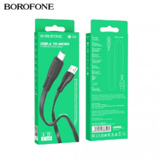 Кабель Micro USB BOROFONE BX85 1м, 2.4A, ПВХ, Black