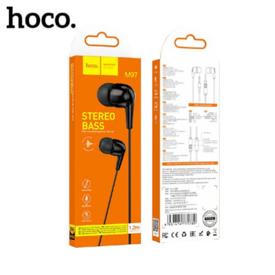 АКЦИЯ!Гарнитура вакуумная HOCO M97 Black. Продается упаковкой (в упаковке 20шт).