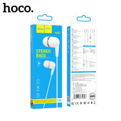АКЦИЯ! Гарнитура вакуумная HOCO M97 White. Продается упаковкой (в упаковке 20шт).