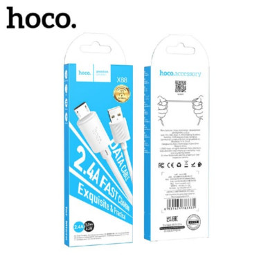 Кабель Micro USB HOCO X88 1м 2.4 White