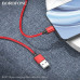 Кабель Micro USB BOROFONE BX87 1м, 2,4А, шнуровая оплетка, Red