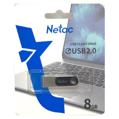 USB флеш-диск 8Gb Netac U278 чёрный/серебро