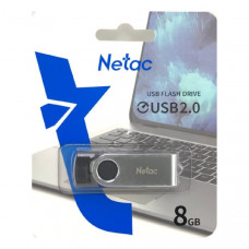 USB флеш-диск 8Gb Netac U505 чёрный/серебро USB флеш-диск 8Gb Netac U505 чёрный/серебро
