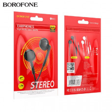 АКЦИЯ! Гарнитура вкладыши BOROFONE BM76 Black. Продаеся упаковкой (в упаковке 30шт).