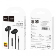 АКЦИЯ!!! Гарнитура вакуумная HOCO M1 Pro Black. Продается КРАТНО 5шт!!! Динамик: 12мм. Коннектор: 3.5мм. Кабель наушников: TPE высокоэластичный кабель с эмалированным проводом, длина кабеля: 1.2м. Микрофон: контроллер с микрофоном.