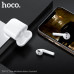 Гарнитура вкладыши Bluetooth Hoco EW41 White. Емкость аккумулятора: зарядный отсек 350 мАч; наушники 35 мАч. Время использования: 6 часов. Время ожидания: 200 часов. Размер: 53,8х44,3х21,5 мм; общий вес: 47 г. Поддержка чехла для зарядки / левого и правог
