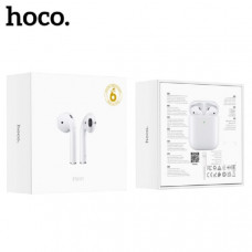 Гарнитура вкладыши Bluetooth Hoco EW41 White. Емкость аккумулятора: зарядный отсек 350 мАч; наушники 35 мАч. Время использования: 6 часов. Время ожидания: 200 часов. Размер: 53,8х44,3х21,5 мм; общий вес: 47 г. Поддержка чехла для зарядки / левого и правог