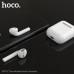 Гарнитура вкладыши Bluetooth Hoco EW41 White. Емкость аккумулятора: зарядный отсек 350 мАч; наушники 35 мАч. Время использования: 6 часов. Время ожидания: 200 часов. Размер: 53,8х44,3х21,5 мм; общий вес: 47 г. Поддержка чехла для зарядки / левого и правог