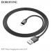 Кабель Lightning BOROFONE BX87 1м, 2.4A, шнуровая оплетка, Black