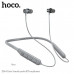 Гарнитура Bluetooth для спорта вакуумная HOCO ES64 Magnetic Grey. Емкость аккумулятора: 200 мАч; Время зарядки: около 2 часов. Время использования: 30 часов; Время ожидания: 350 часов. Общая длина наушников составляет 85 см; Вес: 26,5 г. Кнопка тумблера, 