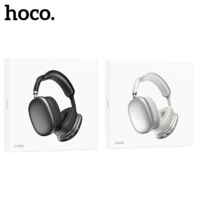 Гарнитура беспроводная полноразмерная Bluetooth HOCO ESD15 Black. Емкость аккумулятора 400 мАч. Время работы 12 ч. Время зарядки 2 ч. Разъем штекера Type-C. Длина кабеля 0.3 м.
