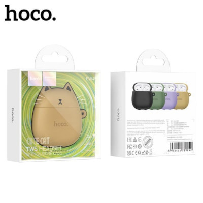 Гарнитура вкладыши Bluetooth Hoco EW45 Caramel cat White (Yellow case). Емкость аккумулятора кейс 350mAh; гарнитура 35mAh. Время работы: 4 часа, в режиме ожидания 200 часов: Размер: 53.8х44.3х21.5мм. Вес: 43г. Не поддерживает всплывающие окна, не поддержи
