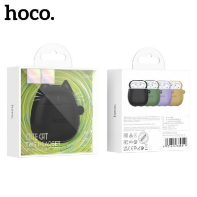 Гарнитура вкладыши Bluetooth Hoco EW45 Magic cat White (Black case). Емкость аккумулятора кейс 350mAh; гарнитура 35mAh. Время работы: 4 часа, в режиме ожидания 200 часов: Размер: 53.8х44.3х21.5мм. Вес: 43г. Не поддерживает всплывающие окна, не поддерживае