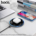 Беспроводное зарядное устройство HOCO CW6 Pro Black (вход: Type-C: 5V/2A, 9V/2A, 12V/1.5A
 выход Wireless : 5W/7.5W/10W/15W, для Apple 7.5W
, требуется зарядка PD/QC, материал-аллюминевый сплав
. Size: 100мм х 8 мм)