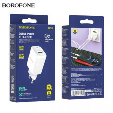 СЗУ-USB-C BOROFONE BN4 PD20W+ QC3.0A 18W, White