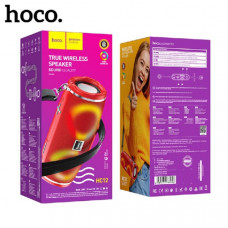 Портативная колонка Hoco HC12 Red, беспроводной динамик, BT v5.0, аккумулятор 1200mAh, 2 часа работы, поддержка BT, FM, TF, USB, AUX режимов воспроизведения, цветная подсветка