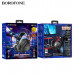 Гарнитура проводная полноразмерная Borofone BO105 Black (игровые проводные накладные наушники, всенаправленный микрофон, раздельные штекеры  3.5мм для наушников / 3.5мм для микрофона / USB штекер для LED подсветки, кабель 2м.)