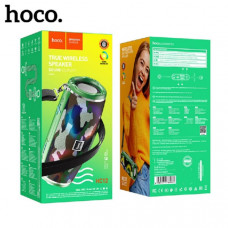 Портативная колонка Hoco HC12 Camouflage Green, беспроводной динамик, BT v5.0, аккумулятор 1200mAh, 2 часа работы, поддержка BT, FM, TF, USB, AUX режимов воспроизведения, цветная подсветка