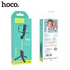 Селфи штатив Монопод Hoco K17 Black. Подходит для мобильных телефонов 4.5-7.0 дюймов (ширина зажима: 62-90мм). Дистанционное управление: соединение BT v4.0. Материал: нержавеющая сталь + ABS. Поверхность: текстурирование + окрашивание. Размеры: 152х33х50м