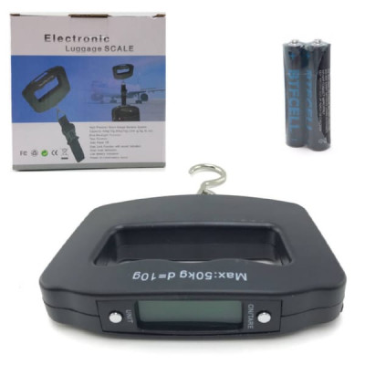 Весы электронные для багажа ручные Electronic Luggage SCALE с ремешком, чёрный