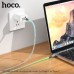 Кабель USB-C/USB-C HOCO U112 Shine Gray 1м, 3,0А, 60W LED