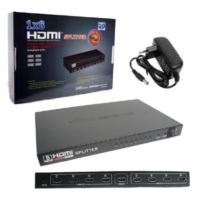 Разветвитель HDMI H139 Splitter 1x8 port (Black)