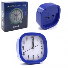 Часы будильник QUARTZ-630 Квадрат, Микс цвета, 12 см (питание 1хАА).