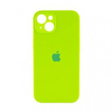 Чехол iP 14 Max/Plus Silicone Case с закрытой камерой (Grass Green)