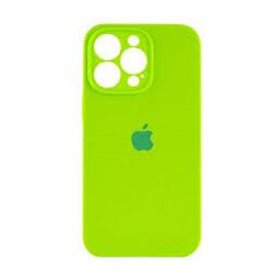 Чехол iP 14 Pro Max Silicone Case с закрытой камерой (Grass Green)