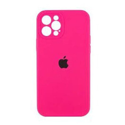 Чехол iP 14 Pro Max Silicone Case с закрытой камерой (Barbie Pink)
