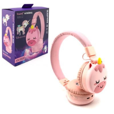 Гарнитура беспроводная полноразмерная Bluetooth KR-9900-03 (Pink) Bluetooth 5.0, Встроенное FM-радио, Встроенный микрофон, вход Micro USB для зарядки, слот для карт TF. Батарея 400mAh