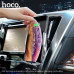 Держатель мобильного телефона HOCO S14 Silver с функцией беспроводной зарядки 15W, диагональ 4,0-6,5 дюйма. Два варианта крепления: на переднюю панель (лобовое стекло) с помощью присоски и в дефлектор. Материал: PC и ABS с вакуумным покрытием и текстуриро