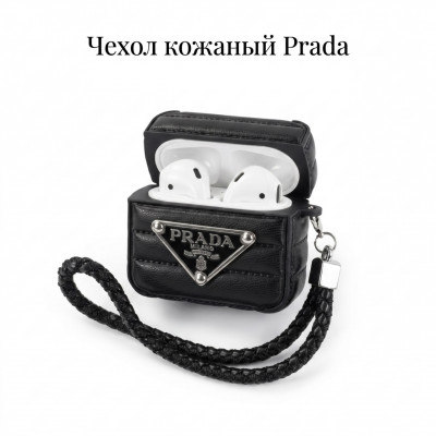 Чехол кожаный Prada для APods 3, цвет Black