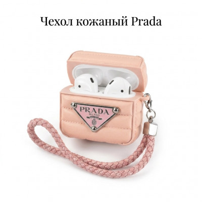 Чехол кожаный Prada для APods 3, цвет Peach