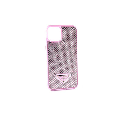 Чехол Prada со стразами iP 13 Pro, цвет Pink