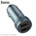 АЗУ 2USB HOCO Z49 2.4A, Metal Gray