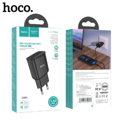 СЗУ-2USB HOCO C88A, 2.4A Black