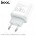 СЗУ-USB-USB-C HOCO C105A PD20W+QC3.0, White