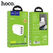 СЗУ-4USB HOCO C102A QC 3.0A, 18W, White