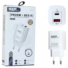 СЗУ-USB-C MRM XQ45 PD20W + QC3.0 5V/3.1A White
