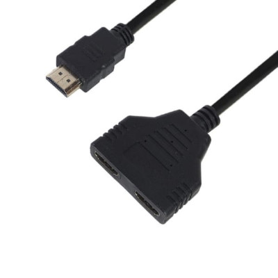 Переходник 2 HDMI (AM)-HDMI (AF) MRM-POWER H02 30см
