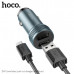 АЗУ-USB MicroUSB HOCO Z49, кабель 1м, 2.4A metal gray