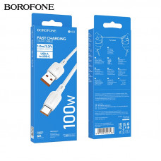 Кабель Type-C BOROFONE BX93 1м, 6A, 100W, White