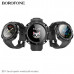 Часы Smart Watch BOROFONE BD4 Smart sports watch Black. Емкость батареи: 200 мАч: хватает на 5 дней для одного Bluetooth; Двойной Bluetooth в течение 3 дней.  Экран: 1,32 дюйма; разрешение: 360х360; водонепроницаемость IP67. RAM: 128GB. Поддержка монитори
