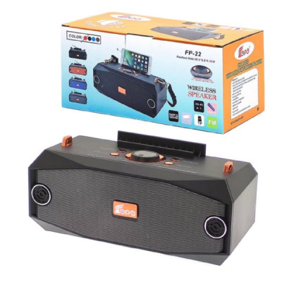 Портативная колонка + антенна телескопическая Fepe FP-22 Grey Bluetooth/FM Встроенный микрофон AUX(3.5мм) вход/ USB/ TF до 32Гб  Размер: 206х88х83 мм Выход питания: USB-5В microUSB - шнур ЗУ в комплекте Питание: от аккумулятора 18650 (1200mA) - в комплект