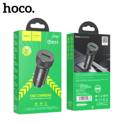 АЗУ USB HOCO Z49A 18W QC3.0A, Black (13/130)