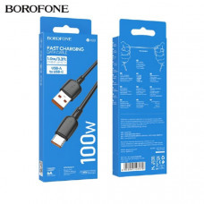 Кабель Type-C BOROFONE BX93 1м, 6A, 100W, ПВХ, Black