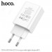 СЗУ-USB-USB-C HOCO C100A QC3.0 PD20W, White. Выход: Type-C: 20 Вт; USB-A: 18 Вт; USB-C + USB-A: 5 В/3A. С цифровым дисплеем.