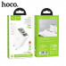 СЗУ-USB-USB-C HOCO C100A QC3.0 PD20W, White. Выход: Type-C: 20 Вт; USB-A: 18 Вт; USB-C + USB-A: 5 В/3A. С цифровым дисплеем.