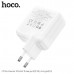 СЗУ-USB-2USB-C HOCO C115A PD65W+ QC3.0 18W, White